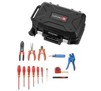 Facom Maleta de mantenimiento con ruedas + selección de electricidad de 14 piezas - BV.R30CM2PB, Negro