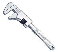 FACOM - Llave de cremallera, apertura grande, 80 mm, longitud 375 mm, llave de alta resistencia, para fontanería, construcción, agricultura, obras de construcción, cromada satinada - 105.375