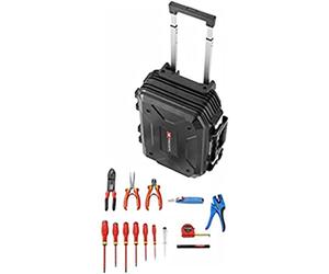 Facom Maleta de mantenimiento con ruedas + selección de electricidad de 14 piezas - BV.R30CM2PB, Negro