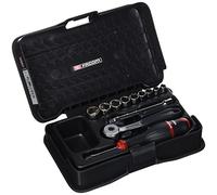 Facom R.151 - 1P6 estuche de presión, negro, 1/4 ", Set de 12 piezas