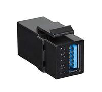 Faconet 2 unidades Keystone Módulo USB 3.0 hembra > Conector hembra para paneles Keystone o latas con dispositivo de bloqueo