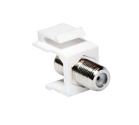 Faconet® Conector Keystone F hembra > F hembra, 75 ohmios, antena SAT Conector para instalar en paneles Keystone o cajas de conexiones. (5 unidades)