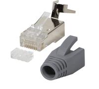 Faconet® - Pack de 20 conectores de red RJ45 CAT 7A CAT 6A CAT7 hasta 10 Gigabit Crimp Conector modular Protección contra torceduras Cable de red LAN Cat7 Cat8.1 AWG23
