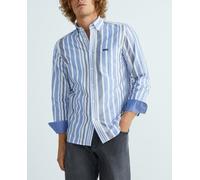 Façonnable Camisa especial oxford de rayas bayadere classic fit. Azul XXL/6