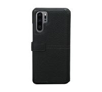 Façonnable Funda para Huawei P30 Pro Folio Sellier con botón lacado, Negro