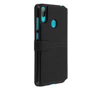 Façonnable Funda para Huawei Y7 2019 Folio Sellier con botón lacado, Negro
