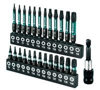 Facoow Juego de brocas Torx (T5-T40), juego de 26 puntas Torx de seguridad con puntas magnéticas, juego de brocas de estrella a prueba de manipulaciones, acero de aleación S2, juego de brocas de