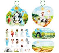 FaCraft Make an Easter He Lives - Juego de 24 calcomanías de Pascua para niños