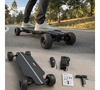 factildfulzhan Nuevo Skateboard Eléctrico 105MM Ruedas Grandes para Adultos con Control LCD, Doble Tracción, Larga Distancia, Campus, Caminos de Parque y Diversión Outdoor