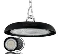 FactorLED Campana Industrial UFO 200W, 24000Lm, IP65 Exterior, Lámpara Led ideal para naves industriales, talleres o fábricas, No Flick, HighBay, Luz Natural 4000K (200, Vatios)