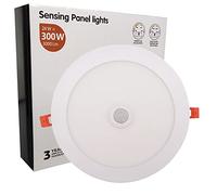 FactorLED Downlight Circular LED Techo con Sensor de Movimiento 24W, Panel Redondo Empotrable con Detector de Presencia, Placa Slim, Ø225 x 25 mm, Lámpara luz natural 4000K