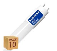 FactorLED Pack x10 Tubo LED 60cm 9W, Fluorescente Standard T8 G13, Ángulo 300º, 1000 lumenes, Iluminación interior de techo, Bajo consumo y Alta luminosidad, Cebador LED incluido, Luz Natural (4000K)