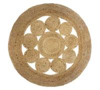 Factory Cuadros Alfombra Calada de Yute 80cm - Decorativa y Resistente