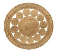 Factory Cuadros Alfombra de Yute Calada Menorca 120 Cm - Decoración Natural