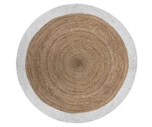 Factory cuadros-Alfombra yute Kabir filo blanco 120cm