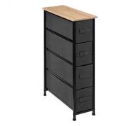 Factory Cuadros Cajonera de Almacenaje Anum Gris Oscuro con 4 Cajones - Organización Eficiente