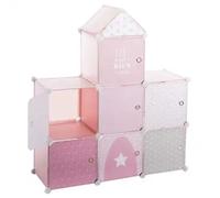 Factory Cuadros Castillo de Almacenamiento Infantil Rosa | L. 95.5 X D. 32 X H. 109 Cm | Tamaño Ideal para Almacenamiento | Diseño Bonito y Gracioso | Organizador de Juguetes para Niños