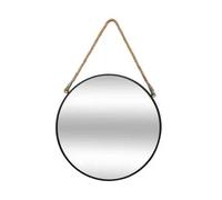Atmosphera Espejo redondo 'Corde' negro con cuerda diámetro 38 cm