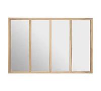 Factory Cuadros Espejo Decorativo Boer de Madera 116x76cm - Estilo Rústico