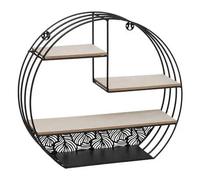 Factory Cuadros Estante de Pared Metal Negro - Medidas 40x10x36cm - Organización