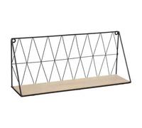 Factory Cuadros Estante de Pared Metálico de Alambre Negro 48x20cm - Organización