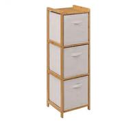 5five - estantería Tidy Box con 3 cestas de bambú marrón