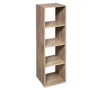 5five - estantería de Columna de 4 Compartimentos Mix n modul Efecto Roble Natural