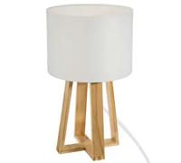Factory Cuadros Lámpara de Mesa Blanca de Madera Estilo Moderno