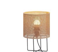Factory Cuadros - Lámpara Sobremesa Pantalla Natural Acra / Lampara de Mesa - Medidas: 20 X 20 X 28 Cm - Diseño Moderno - Iluminación Cálida