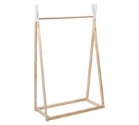 Factory Cuadros Perchero para Niños de Madera Maciza Pintada en Marrón - Diseño Infantil - Dimensiones: 78.5 X 39 X 126 Cm
