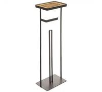 Factory Cuadros - Portarrollos Negro para Papel Higiénico - Dimensiones 18.5x12x59 Cm - Organización del Baño