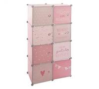 Factory Cuadros - Taquillas de Almacenamiento Infantil Rosa | 8 Huecos con Puertas