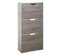 Factory Cuadros - Zapatero Ottawa Gris Melamina 115x60x24 Cm - Capacidad 18 Pares - Fácil Instalación - Práctico