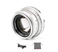 Factory Direct 7Artisans 35mm F1.2 APS-C Lente de enfoque manual ampliamente compatible con cámaras compactas sin espejo Canon Cámara M1 M2 M3 M5 M6 M10 EOS-M Mount (Plata)