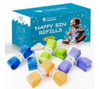 Factory HappyYou - Pack Ahorro XXL de 8 Recambios de 7,5 m para Papelera Pañales Bebe Compatibles con Recambios Tommee Tippee y Angelcare - Contenedor Pañales - Diaper Bag - Libre de BPA - Anti-olor.