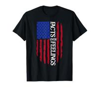 Facts Over Feelings Flag Sign USA American Flag Freedom US Camiseta
