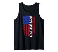 Facts Over Feelings Flag Sign USA American Flag Freedom US Camiseta sin Mangas