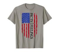 Facts Over Feelings Flag Sign USA God Family Country Freedom Camiseta