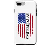 Facts Over Feelings Flag Sign USA God Family Country Freedom Carcasa para iPhone 7 Plus/8 Plus