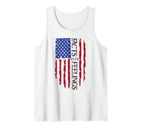 Facts Over Feelings Sign USA Flag American Freedom Camiseta sin Mangas