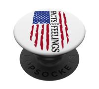 Facts Over Feelings Sign USA Flag American Freedom PopSockets PopGrip Adhesivo