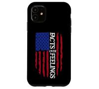 Facts Over Feelings Sign USA Flag God Family Country Freedom Carcasa para iPhone 11