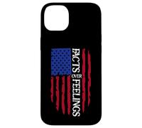 Facts Over Feelings Sign USA Flag God Family Country Freedom Carcasa para iPhone 14 Plus