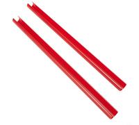 FACULX 2 piezas de rejilla de inserción de rejilla frontal a rayas compatibles con E60 E65 E66, barra de parrilla V Brace, rojo