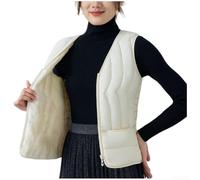 FACULX Chaleco con forro polar para mujer, camiseta sin mangas cálida | Interior con forro polar, diseño de color sólido, sin mangas, longitud regular, uso diario casual