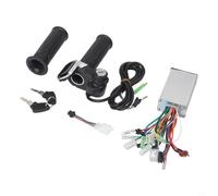 FACULX Control de motor eléctrico, controlador sin escobillas de 24V/36V/48V 250W, con manillar del acelerador, kit de panel LCD para bicicleta eléctrica, scooter