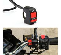 FACULX Interruptor de luz para manillar de motocicleta impermeable | Controlador para faros delanteros LED ATV - Construcción de plástico con cable de 55 cm de longitud para normal y peligro