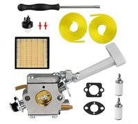 FACULX Kit de carburador de soplador de mochila para BP42 RY08420 RY08420A RY42BPEMC RY42WB, construcción de metal con filtro de aire, juntas y líneas de combustible incluidas
