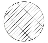 FACULX Rejilla redonda de acero inoxidable para barbacoa, parrilla redonda de repuesto, perfecta para asar al aire libre y camping, cuenta con calefacción uniforme, fácil de limpiar (40 cm)
