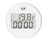 FACULX Termómetro de baño de hielo, medidor de agua digital flotante con temporizador, pantalla dual Celsius Fahrenheit, construcción ABS para recuperación de inmersión fría (blanco)